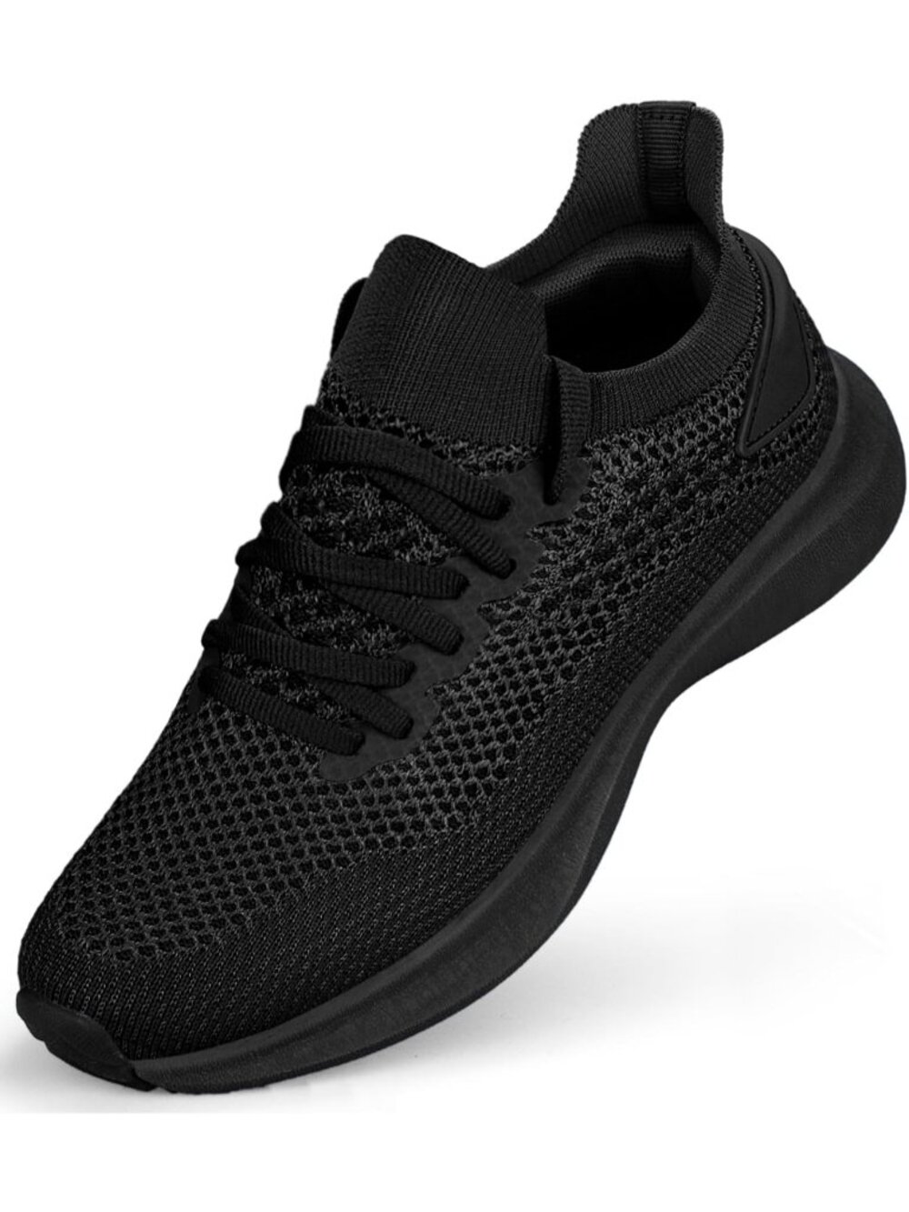 🆕Women's All Black Breathable Running Sneakers Casual Tennis Walking Shoes